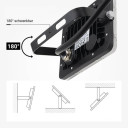 LED prožektorius, juodas, 100Lm/W, 10W, šalta balta šviesa