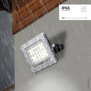 LED prožektorius, juodas, 100Lm/W, 20W, šalta balta šviesa