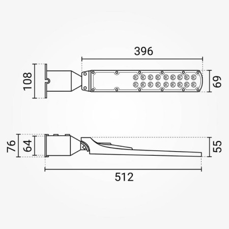 LED gatvės šviestuvas, reguliuojamas spindulys, 3 metai garantija, 100Lm/W, 50W, neutrali balta šviesa