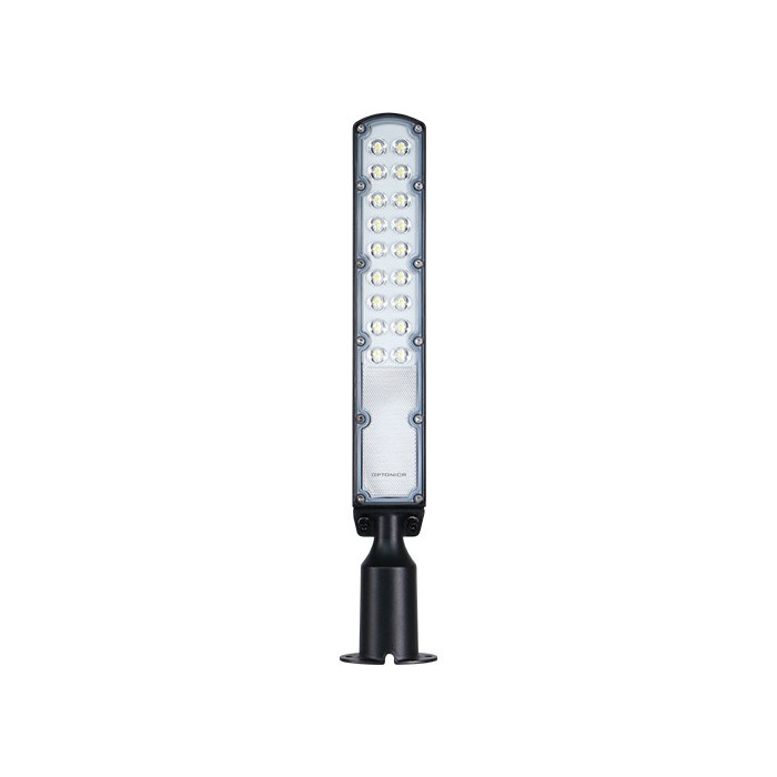 LED gatvės šviestuvas, reguliuojamas spindulys, 3 metai garantija, dienos/nakties sensorius, 100Lm/W, 50W, neutrali balta šviesa