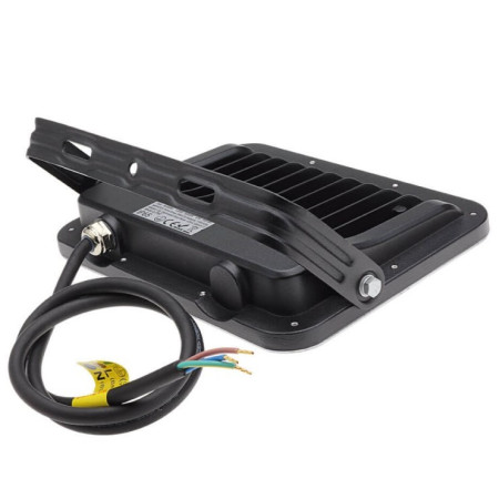 LED prožektorius, juodas, 100Lm/W, 50W, neutrali balta šviesa