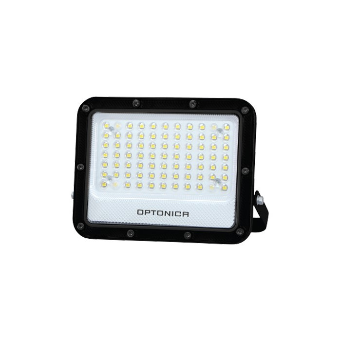 LED prožektorius, juodas, 100Lm/W, 50W, šilta balta šviesa