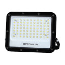 LED prožektorius, juodas, 100Lm/W, 50W, šilta balta šviesa