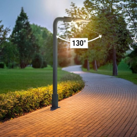 LED gatvės šviestuvas, reguliuojamas spindulys, 3 metai garantija, 50W, neutrali balta šviesa