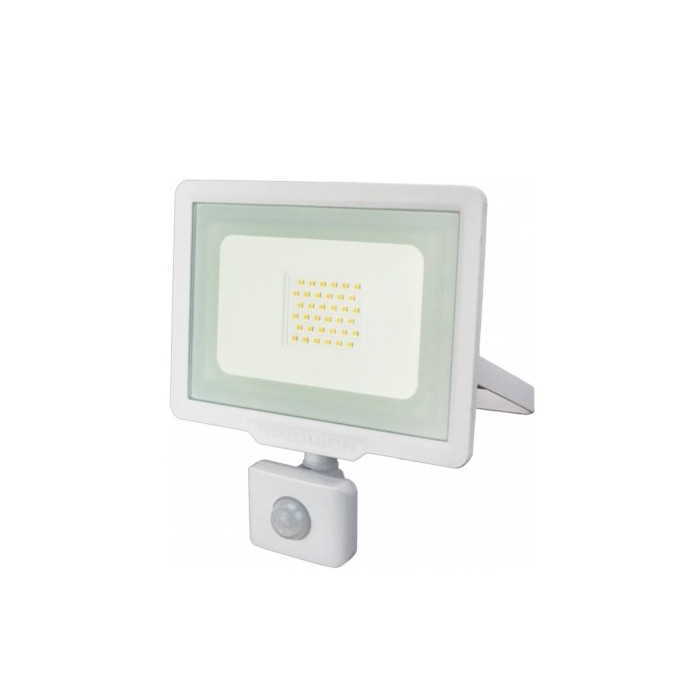 LED prožektorius, baltas, City Line, PIR jutiklis, 30W, šalta balta šviesa