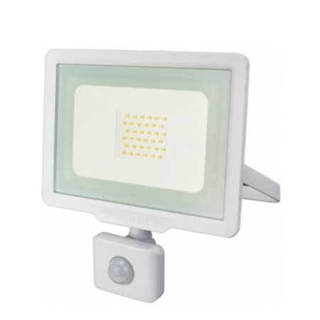 LED prožektorius, baltas, City Line, PIR jutiklis, 30W, šalta balta šviesa