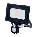 LED prožektorius, juodas, City Line, PIR jutiklis, 20W, šalta balta šviesa