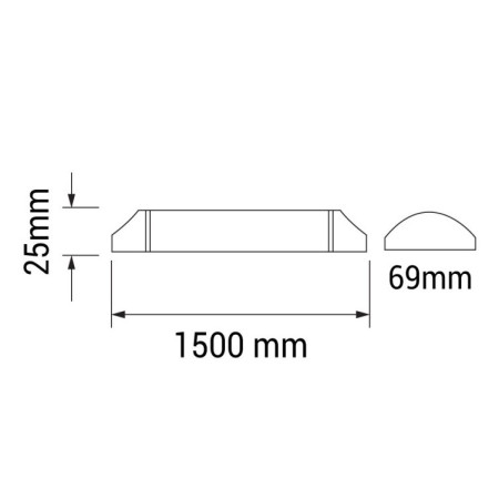LED salės šviestuvas, IP20, 45W, šalta balta šviesa