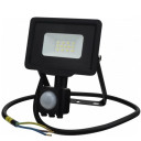 LED prožektorius, juodas, City Line, PIR jutiklis, 70cm laidas, 10W, šalta balta šviesa