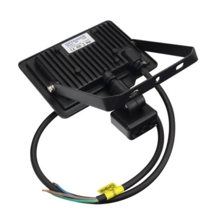 LED prožektorius, juodas, City Line, PIR jutiklis, 70cm laidas, 20W, šilta balta šviesa