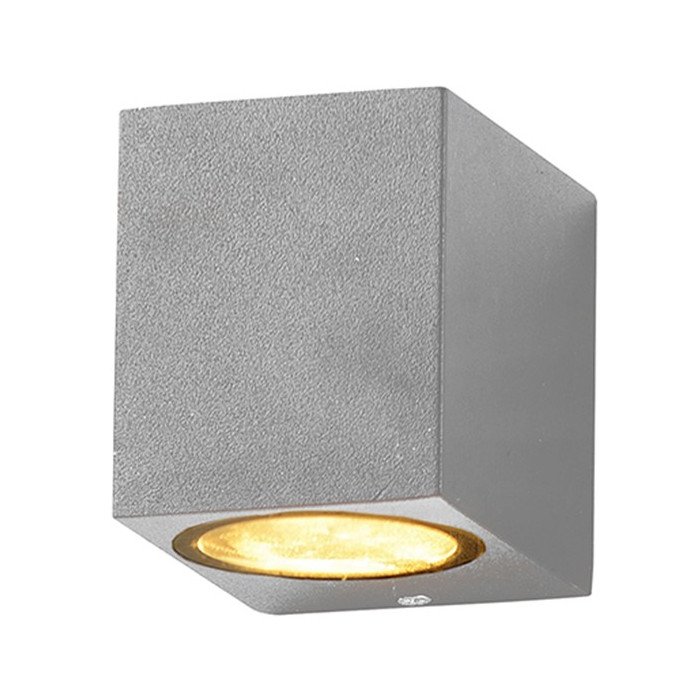 LED sieninis šviestuvas, sidabrinis, kvadratinis, 1 lizdas, Max 35W