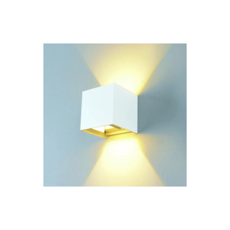 LED sieninis šviestuvas, baltas, kvadratinis, reguliuojamas spindulys, 12W, šilta balta šviesa