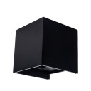 LED sieninis šviestuvas, juodas, kvadratinis, reguliuojamas spindulys, 12W, neutrali balta šviesa