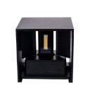 LED sieninis šviestuvas, juodas, kvadratinis, reguliuojamas spindulys, 12W, neutrali balta šviesa