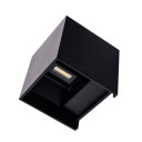 LED sieninis šviestuvas, juodas, kvadratinis, reguliuojamas spindulys, 12W, neutrali balta šviesa
