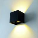 LED sieninis šviestuvas, juodas, kvadratinis, reguliuojamas spindulys, 12W, neutrali balta šviesa