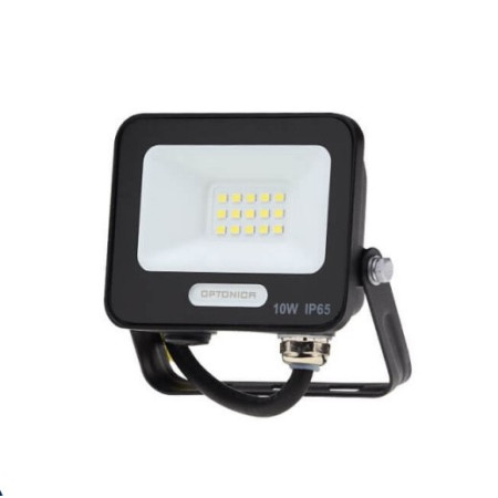 LED prožektorius, juodas, 90Lm/W, 10W, šilta balta šviesa