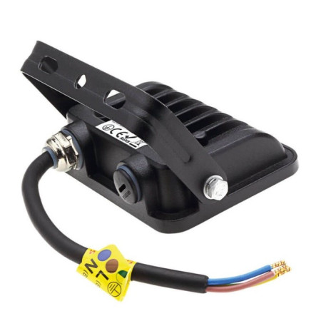 LED prožektorius, juodas, 90Lm/W, 10W, šilta balta šviesa