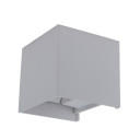 LED sieninis šviestuvas, pilkas, kvadratinis, reguliuojamas spindulys, 12W, neutrali balta šviesa