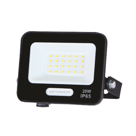 LED prožektorius, juodas, 90Lm/W, 20W, šalta balta šviesa