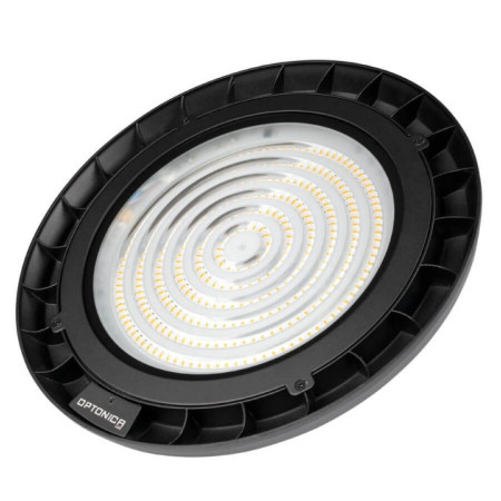 LED Ufo aukštuminis šviestuvas, 90°, stiklinis, 100Lm/W, 200W, neutrali balta šviesa
