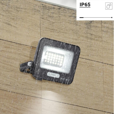 LED prožektorius, juodas, 90Lm/W, 20W, neutrali balta šviesa