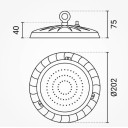 LED Ufo aukštuminis šviestuvas, 120°, 100Lm/W, 50W, neutrali balta šviesa