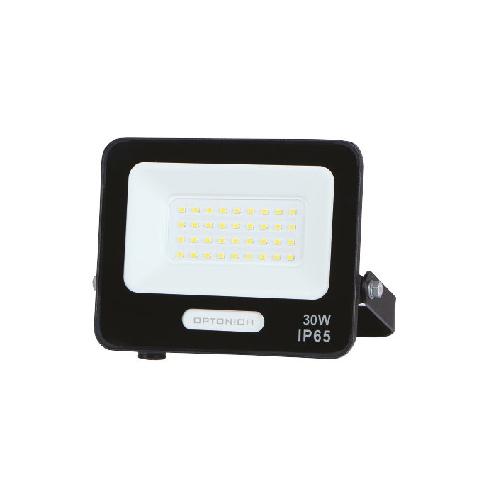 LED prožektorius, juodas, 90Lm/W, 30W, šalta balta šviesa