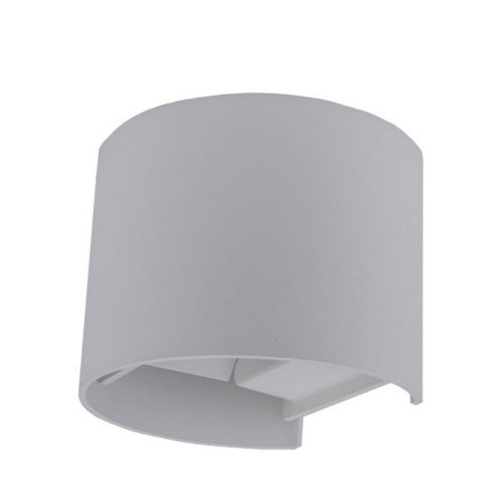 LED sieninis šviestuvas, pilkas, apvalus, reguliuojamas spindulys, 6W, neutrali balta šviesa