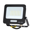 LED prožektorius, juodas, 90Lm/W, 30W, šilta balta šviesa