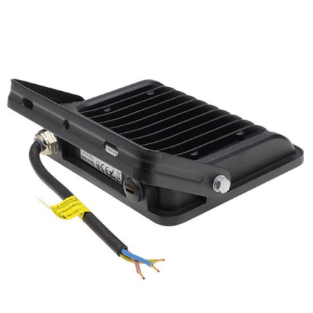 LED prožektorius, juodas, 90Lm/W, 30W, šilta balta šviesa