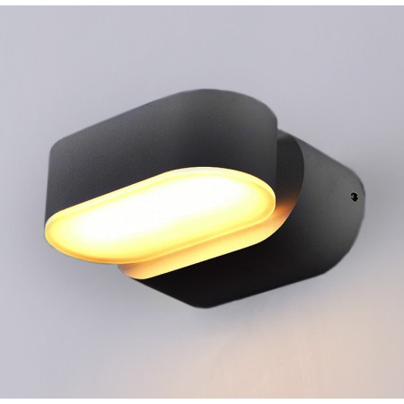 LED sieninis šviestuvas, juodas, pasukamas, 6W, neutrali balta šviesa