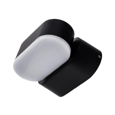 LED sieninis šviestuvas, juodas, pasukamas, 6W, neutrali balta šviesa