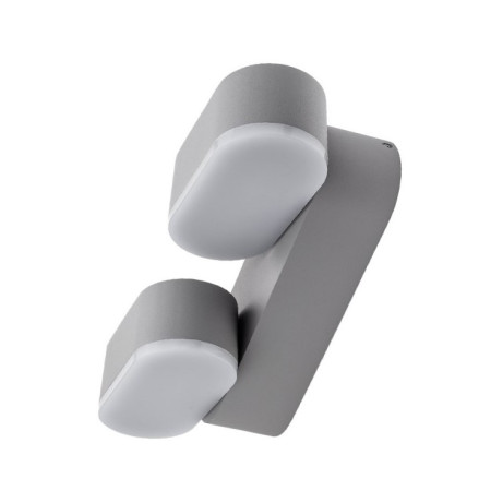 LED sieninis šviestuvas, pilkas, pasukamas, 12W, šilta balta šviesa