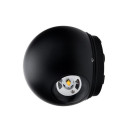 LED sieninis šviestuvas, juodas, apvalus, 6W, šilta balta šviesa