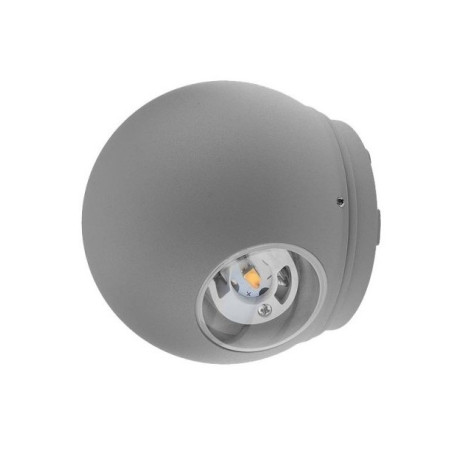 LED sieninis šviestuvas, pilkas, apvalus, 6W, neutrali balta šviesa