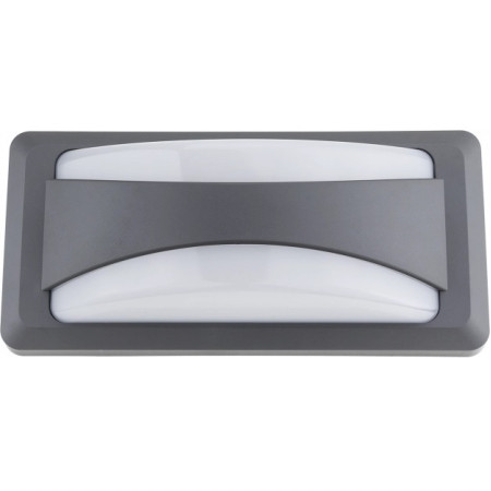 LED sieninis šviestuvas, pilkas, 12W, šilta balta šviesa