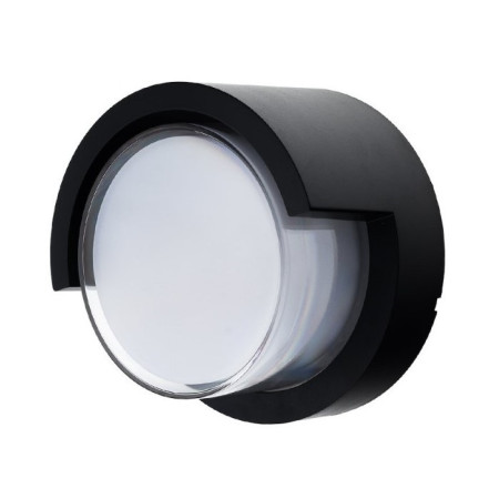 LED sieninis šviestuvas, juodas, apvalus, 15W, neutrali balta šviesa