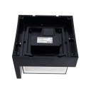 LED sieninis šviestuvas, juodas, kvadratinis, 12W, neutrali balta šviesa