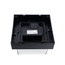 LED sieninis šviestuvas, juodas, kvadratinis, 15W, 145°, šilta balta šviesa