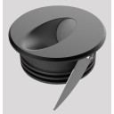 LED šviestuvas, mini, įleidžiamas, juodas, 1W, šilta balta šviesa