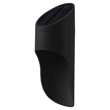LED saulės sieninis šviestuvas, juodas, 0.5W, neutrali balta šviesa