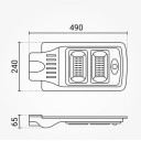 LED saulės gatvės šviestuvas, su baterija, 9W, šalta balta šviesa
