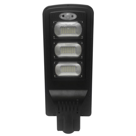 LED saulės gatvės šviestuvas, su baterija, 12W, šalta balta šviesa