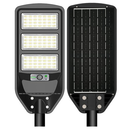 LED saulės gatvės šviestuvas, nuotolinis valdymas, 12W, šalta balta šviesa