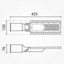 LED gatvės šviestuvas, su viršįtampio apsauga, 150Lm/W, 30W, šalta balta šviesa