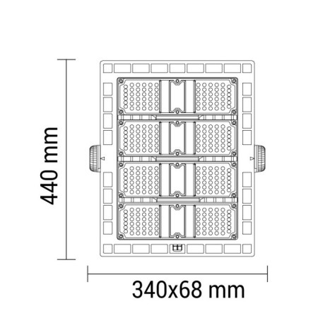 LED stadiono prožektorius, 240W, šalta balta šviesa