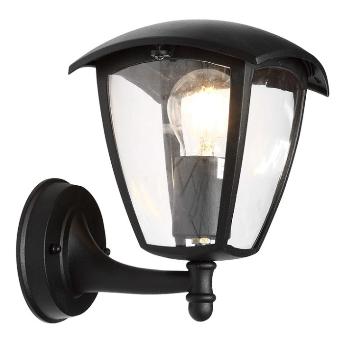 LED sieninis Up šviestuvas, matinis juodas