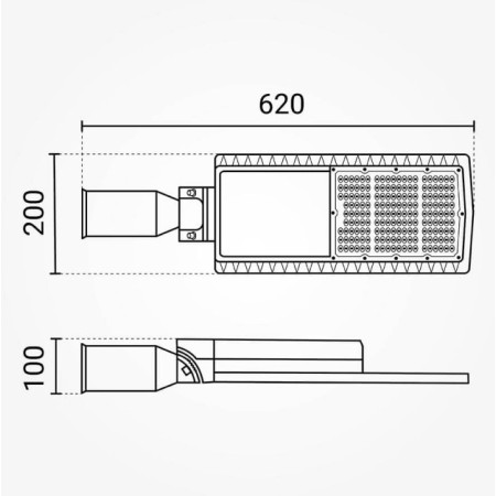 LED gatvės šviestuvas, 150Lm/W, 120W, šalta balta šviesa