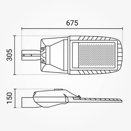 LED gatvės šviestuvas, 200W, šalta balta šviesa
